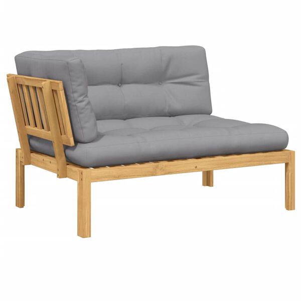 vidaXL Garden Pallet Corner Sofa with Cushions Solid Wood Acacia