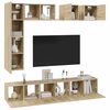 vidaXL 8 Piece TV Cabinet Set Sonoma Oak Engineered Wood