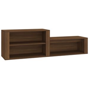vidaXL Shoe Cabinet Brown Oak 150x35x45 cm Engineered Wood