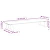 vidaXL Monitor Stand White 60x20x8 cm Tempered Glass and Metal