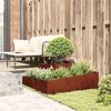 vidaXL Garden Planter Brown 100 x 100 x 50 cm Weathering Steel