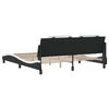 vidaXL Bed Frame without Mattress "Zadar" Black and White 180x200 cm Super King Faux Leather