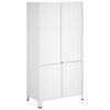 vidaXL Industrial Wardrobe White 90x50x180 cm Metal