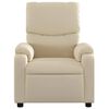 vidaXL Massage Recliner Chair Cream Fabric