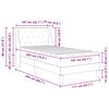 vidaXL Bed Frame with Mattress Dark Grey 107 x 203 cm Velvet