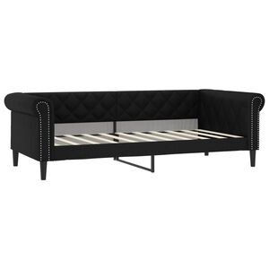 vidaXL Day Bed without Mattress Black 90x190 cm Faux Leather