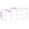 vidaXL Garden Raised Bed Galvanised Steel 224x80x68 cm Silver