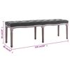 vidaXL Bench Linen Solid Wood 150x40x48 cm Dark Grey