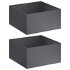 vidaXL Garden Planter 2 pcs Anthracite 100 x 100 x 40 cm