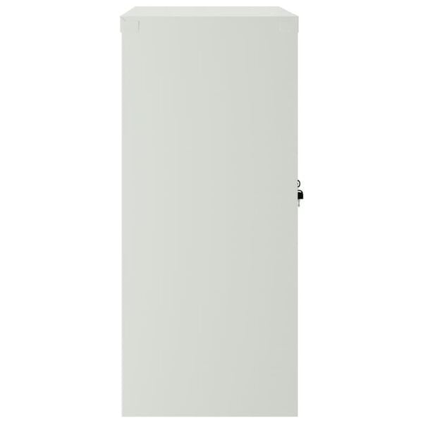 vidaXL Office Cabinet with 2 Doors Grey 90 cm Steel