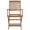 vidaXL 9 Piece Folding Garden Dining Set Solid Acacia Wood