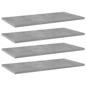 vidaXL Bookshelf Boards 4 pcs Concrete Grey 60x30x1,5 cm Engineered Wood