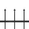vidaXL Garden Fence with Spear Top Steel 1603.5x60 cm Black