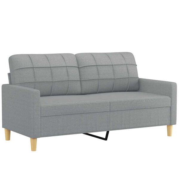 vidaXL 2-Seater Sofa Light Grey 140 cm Fabric