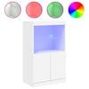 vidaXL Sideboard with LED Lights White 60.5x37x100 cm