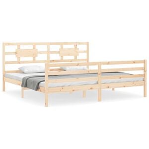 vidaXL Bed Frame without Mattress Super King Size Solid Wood