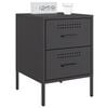 vidaXL Bedside Cabinets 2 pcs Black 36x39x50.5 cm Steel
