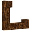 vidaXL 5 Piece TV Cabinet Set Smoked Oak Engineered Wood