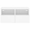 vidaXL TV Wall Cabinet White 60x30x30 cm Engineered Wood