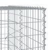 vidaXL Gabion Basket with Cover 250x100x200 cm Galvanised Iron