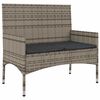 vidaXL 4 Piece Garden Lounge Set with Cushions Grey Poly Rattan