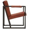 vidaXL Armchair Brown Real Leather