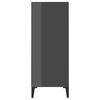 vidaXL Sideboard High Gloss Grey 57x35x90 cm Engineered Wood