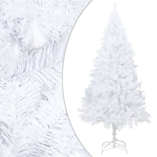 vidaXL Artificial Pre-lit Christmas Tree with Ball Set White 240 cm