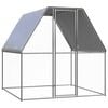 vidaXL Chicken Cage Silver and Grey 2x2x2 m Galvanised Steel