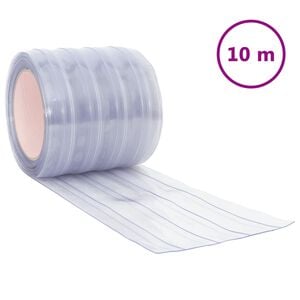 vidaXL Door Curtain Transparent 200 mmx1.6 mm 10 m PVC