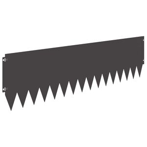 vidaXL Lawn Edging 20 pcs 103 x 30 cm Steel Black