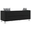 vidaXL Sofa 3-Seater Artificial Leather Black