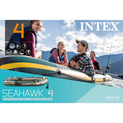 Intex Seahawk 4 Set Inflatable Boat with Oars and Pump 68351NP