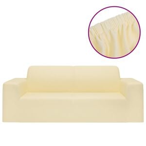 vidaXL Couch Slipcover | Cream | Polyester Jersey | 145-185 cm