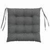 vidaXL Seat Cushions 4 pcs Dark Grey 40 x 40 x 6 cm Fabric