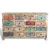 vidaXL Reclaimed Cabinet Solid Wood Multicolour with 16 Drawers