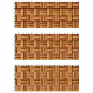Decking Tiles 30 x 30 cm Acacia Set of 30