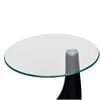 vidaXL Coffee Table 2 pcs with Round Glass Top High Gloss Black