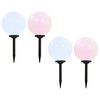 vidaXL Outdoor Solar Lamps 4 pcs LED Spherical 30 cm RGB