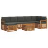 vidaXL Outdoor Sofa Set 8 pcs Natural and Anthracite Solid Acacia Wood