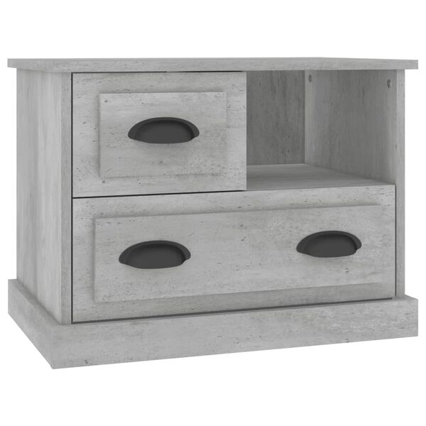 vidaXL Bedside Cabinet Concrete Grey 60x39x45 cm