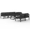 vidaXL 8 Piece Garden Lounge Set with Cushions Aluminium Anthracite
