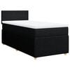 vidaXL Box Spring Bed with Mattress Dark Grey King Single Fabric
