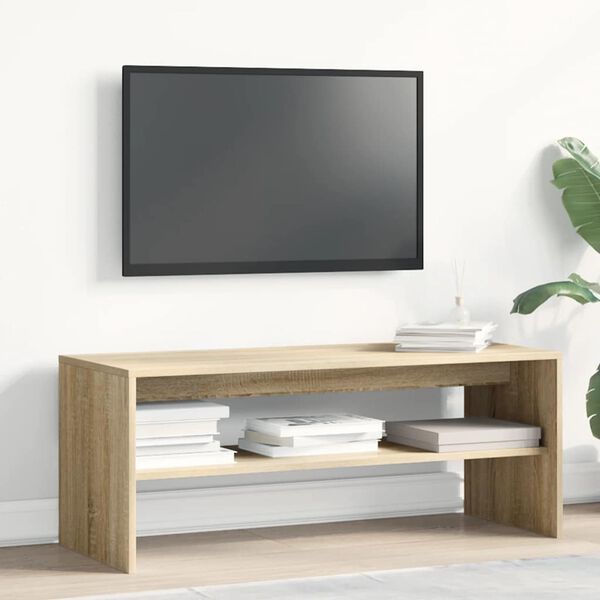 vidaXL TV Cabinet Sonoma Oak 100x40x40 cm Engineered Wood