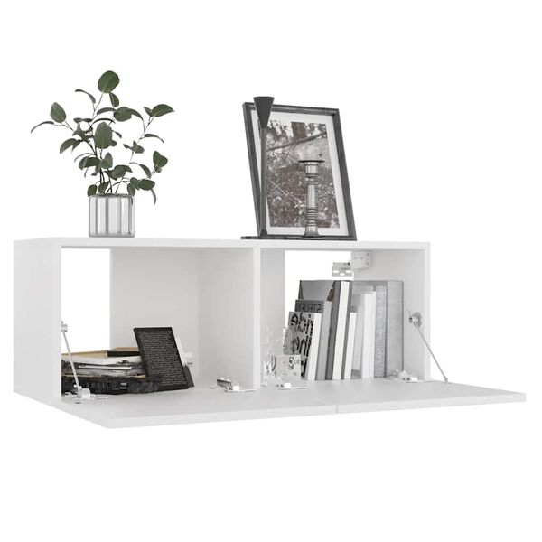 vidaXL 3 Piece TV Cabinet Set White Engineered Wood