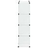 vidaXL Storage Cube Organiser with 12 Cubes and Doors Transparent PP
