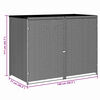 vidaXL Double Wheelie Bin Shed Poly Rattan Anthracite 148x77x111 cm
