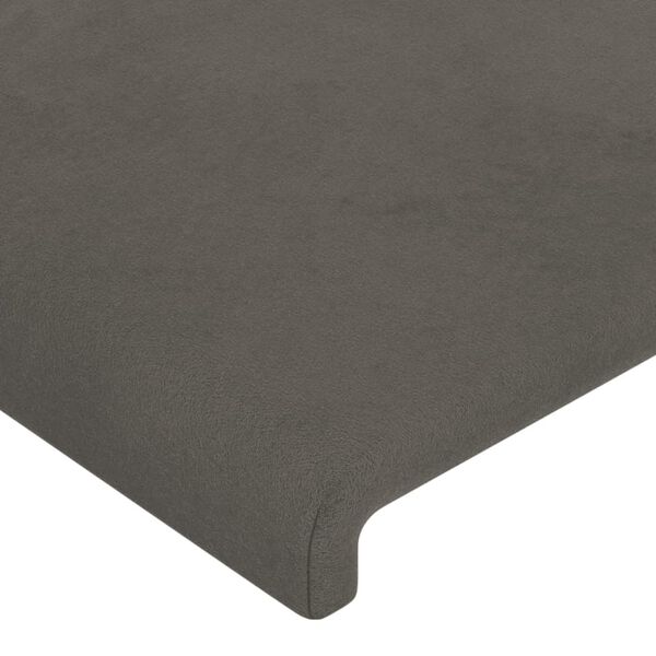 vidaXL Headboard Dark Grey 200x5x118/128 cm Velvet