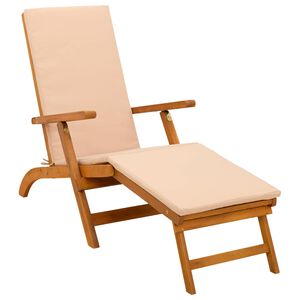 vidaXL Reclining and Folding Sunlounger 55 x 146 x 91 cm