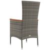 vidaXL Garden Chairs with Cushions 2 pcs Poly Rattan Grey